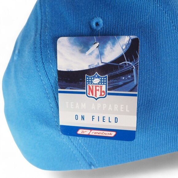 Reebok Vintage 2002 Detroit Lions Official Sideline Fitted Hat Blue / White OS - Picture 5 of 9